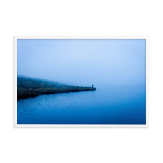 Fishing in the Cold - Matte Framed poster