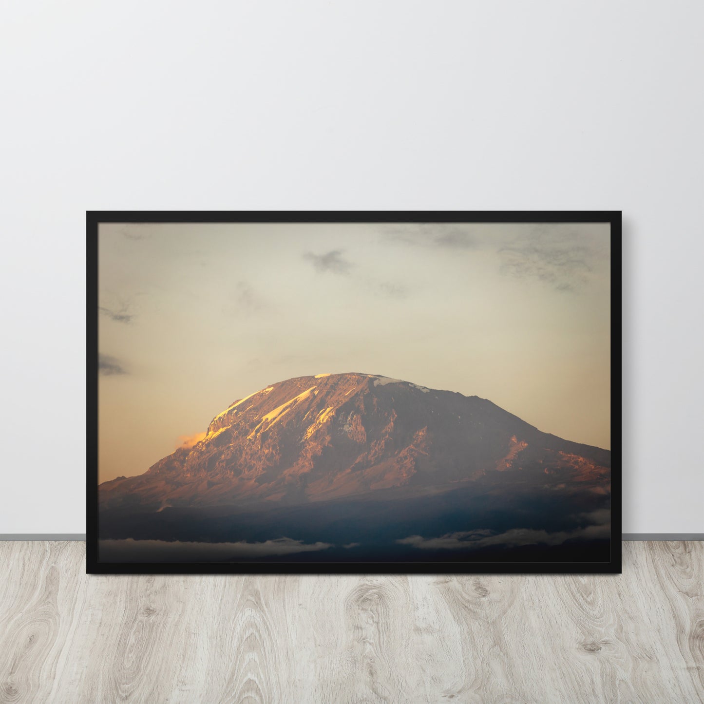 Sunset on Mt. Kilimanjaro - Framed matte paper poster
