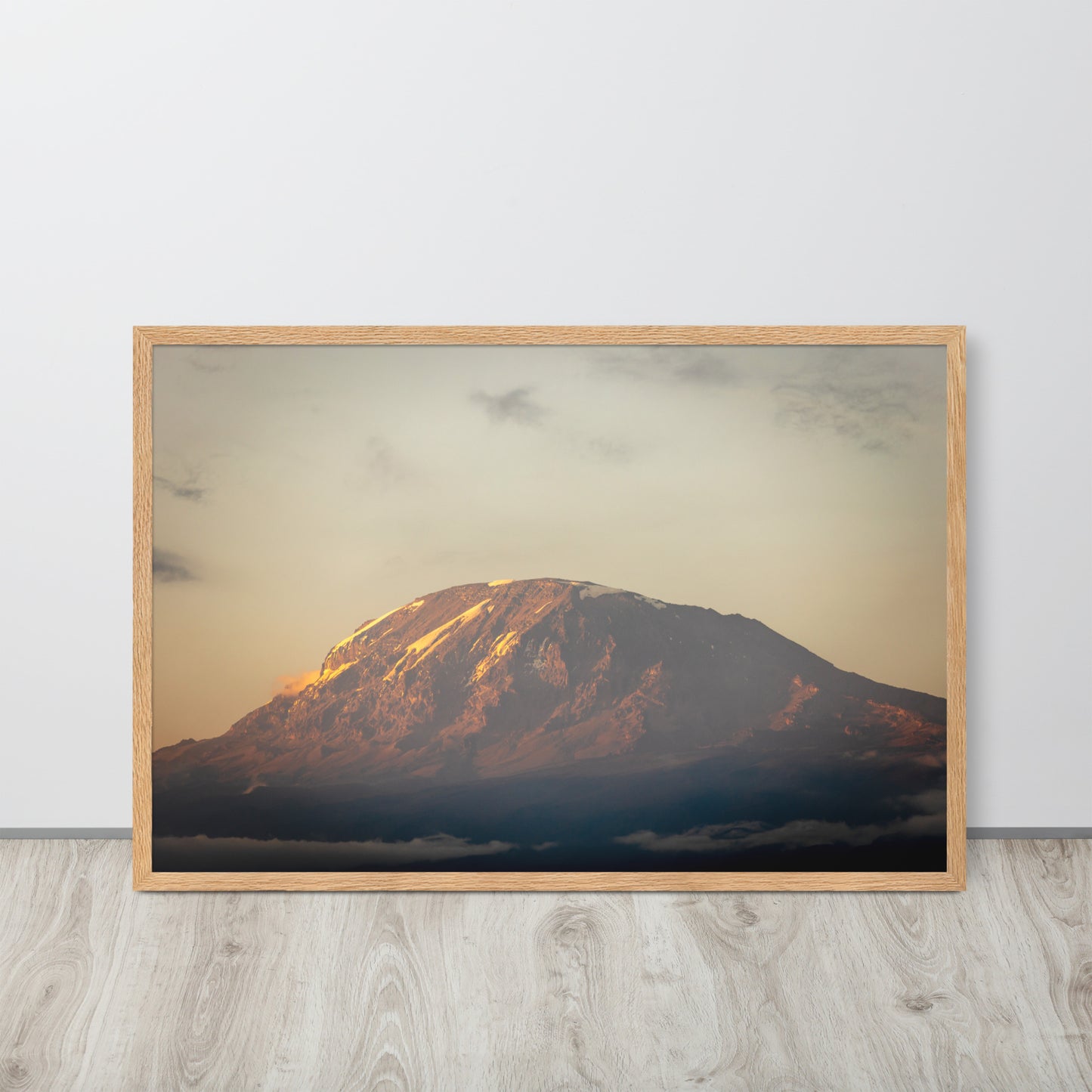 Sunset on Mt. Kilimanjaro - Framed matte paper poster