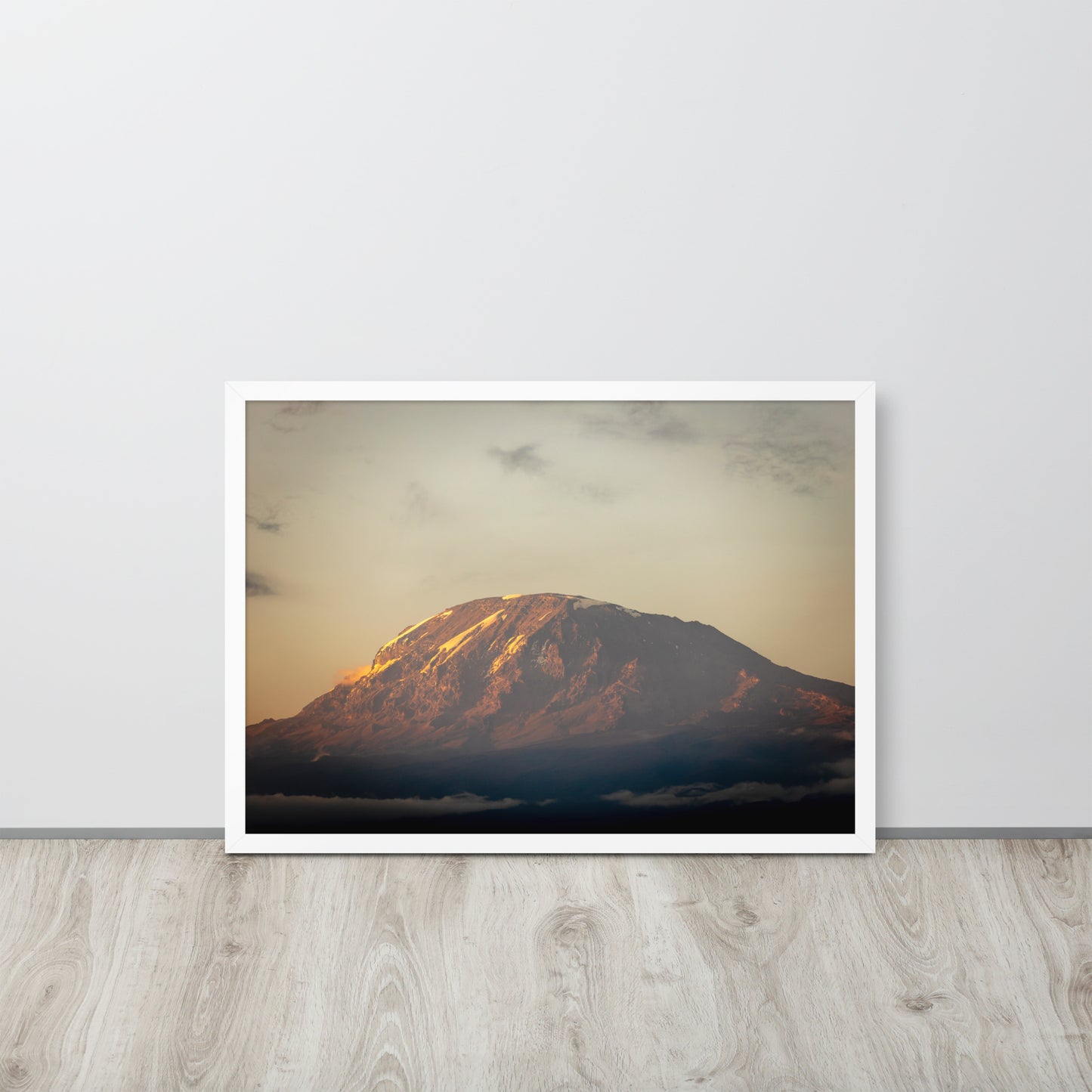 Sunset on Mt. Kilimanjaro - Framed matte paper poster