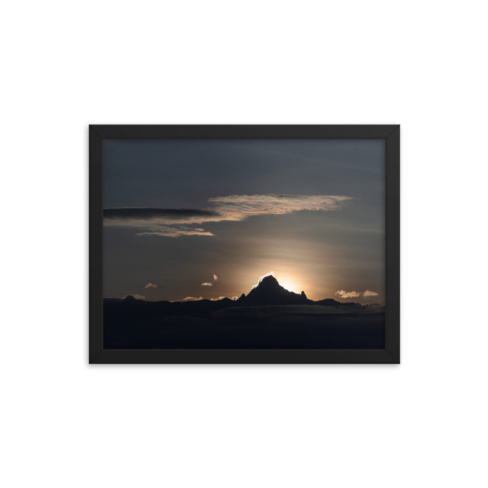 Sunrise on the Mountain - Enhanced Matte Paper Framed Poster (in)