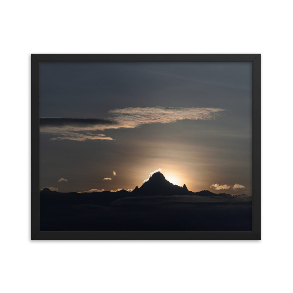 Sunrise on the Mountain - Enhanced Matte Paper Framed Poster (in)