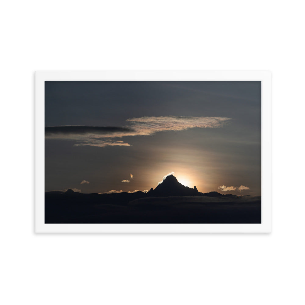 Sunrise on the Mountain - Enhanced Matte Paper Framed Poster (in)