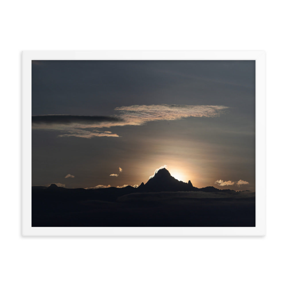 Sunrise on the Mountain - Enhanced Matte Paper Framed Poster (in)