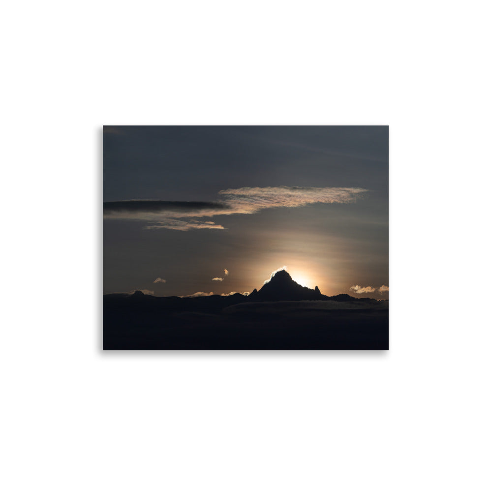 Sunrise on the Mountain - Premium Luster Photo paper Framed poster (In)