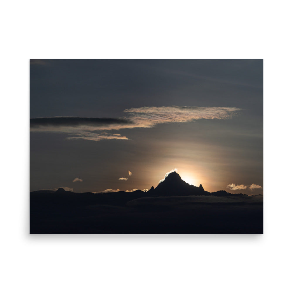 Sunrise on the Mountain - Premium Luster Photo paper Framed poster (In)